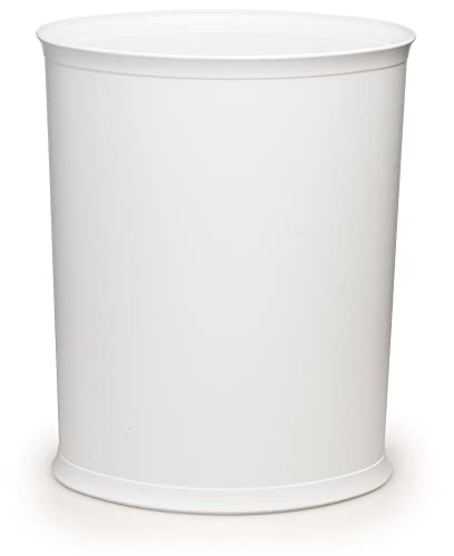 Image of Stephanie Imports Made in USA 5-Gallon White Plastic Waste Basket (10.25 inch L X 12.5 inch H)
