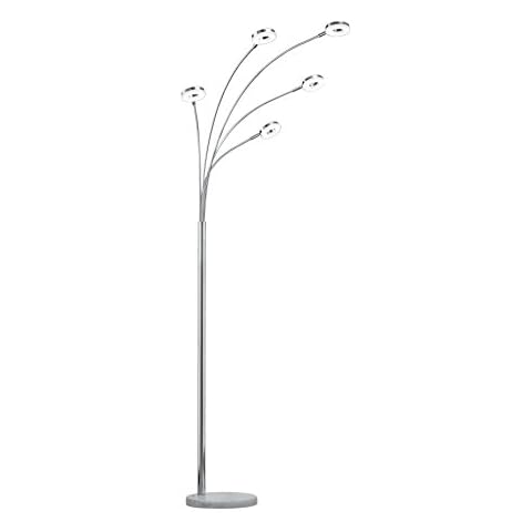 Reality Leuchten LED Bogenleuchte Rennes R42415106, Metall Chrom Cover
