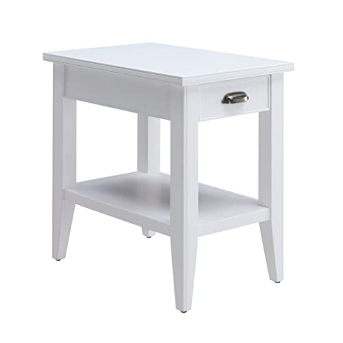 Image of Leick Home Laurent End Table, 16 inch, White