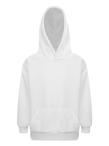 Kids Boys Girls Hoodies Sweatshirts Solid Color Plain Hooded Top Long Sleeve Pullover Fall Winter Outfits