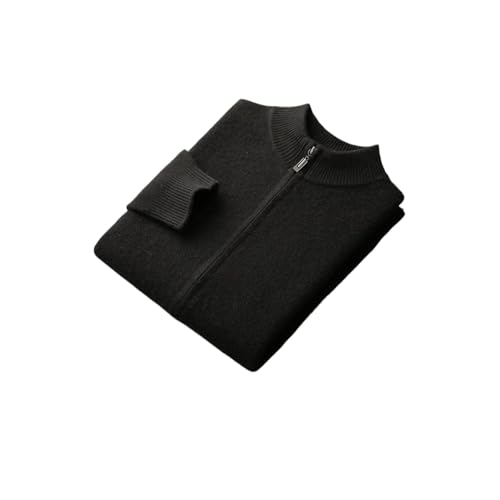 Wool Men's Warm Sweater Thickened Zippered Cardigan Autumn Winter Cashmere Knitted Long Sleeve Tops