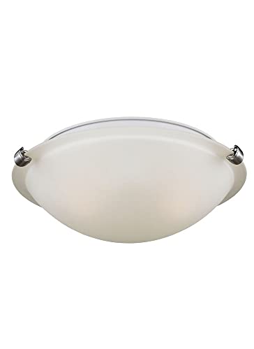 Sea Gull Lighting 7543502-962 Due 7543502-962 - Montaggio a soffitto a due luci, finitura in nichel spazzolato