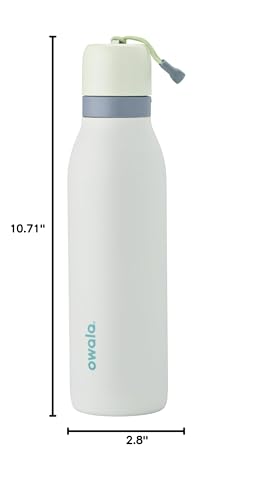Image of Owala FreeSip Twist Insulated Stainless Steel Water Bottle with Straw for Sports and Travel, BPA-Free, 18-oz, Mint /White (Iced Breeze)