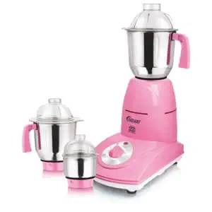 Glister CLASSIC 650W ISI Regular Mixer Grinder 3 Jar | (Liquidizing, Wet Grinding and Chutney Jar), Stainless Steel blades, 2 Year Warranty