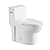 Eridanus One Piece Toilets for Bathroom, Elongated Toilet with Compact Soft Closing Seat, ADA Compliant 17" Toilet Bowl, 12" Rough in, Left Handle Powerful Flush 1.28GPF, Modern Ceramic Model 321S