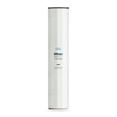 Brio Reverse Osmosis Membrane for Industrial RO Water Filtration Systems, 8" x 40", 11,100 GPD, 99.2% Stabilized Salt Rejection, Certified NSF/ANSI 61, Universal Fit