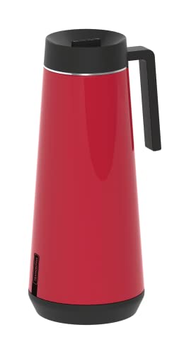Tramontina 61645106 Bule Térmico em Aço Inox Vermelho de 1 L, Vermelho