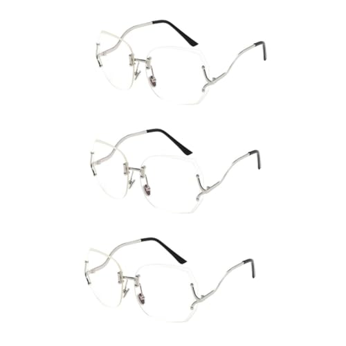 Lunettes de soleil de mode sans monture et élégantes pour femme chic