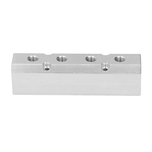 Bloque de colector de aire G1/2 a G1/4 de aluminio para sistemas de tuberías 3