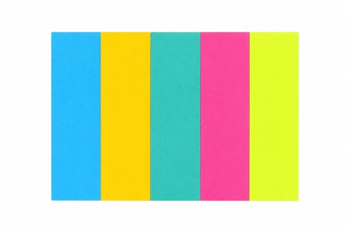 Image of Writable Transparent Sticky Tabs - 5 Color Repositionable Page Markers & Book Flags for Documents, Reports, Planners, Office and School Supplies 2 Pack (4)