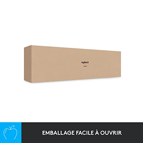 Logitech MK120 Desktop for Education avec Protection en Silicone, Clavier et Souris Optique filaires pour Windows, USB Plug-and-Play, Pleine Taille, PC, AZERTY France - Noir