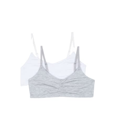 Maidenform Girls' Modal Blend Ruched Front Two Layer Bralette 2 Pack2