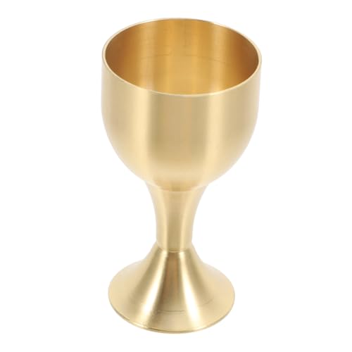 HOLIDYOYO Bicchiere da Altare in Lega di Rame Decorativo per Offerte Buddhiste Coppa Vintage da Tazza da Tavolo per Meditazione e Decorazione Casa o Tempio