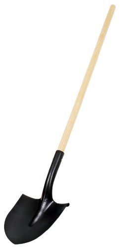 Truper 32101 Tru Built 45-Inch Round Point Shovel with No.1-1/2 Blade and Long Handle
