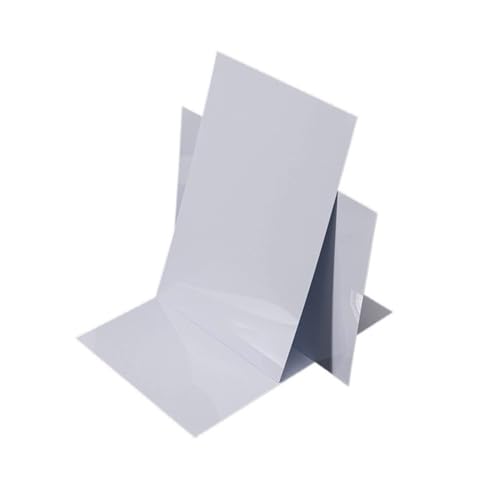 Tablero de espuma de PVC de 5 uds, hoja de plástico blanco for accesorios de piezas de modelo DIY, hoja de plástico expandido de celda cerrada de PVC delgada(300x400x2mm)