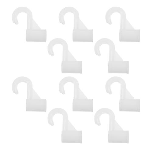 Levemolo Supporto per Asta Armadio 10 Pezzi Ganci Orizzontali in Plastica Diametro Interno 22Mm Ganci Multiuso per Appendere Abiti e Organizer Armadio Montaggio Rapido senza Foratura