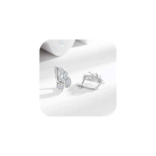 Heart Diamond Earrings for Women Hypoallergenic Round Square Synt...