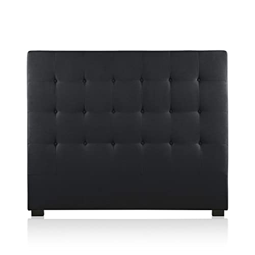 INTENSE DECO Tête de lit capitonnée Premium Tissu 140cm Noir