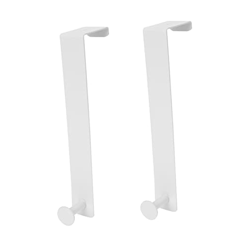 Cabilock 2pcs Heavy Duty Wall Hooks Stainless Steel Door Hanger Over Door Hook Glass Door Back Hook Bathroom Kitchen Bedroom