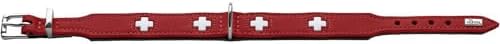 HUNTER obroża Swiss 60 skóra organiczna, 47,0-54,0 cm, czerwony/czarny