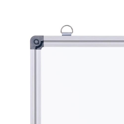 simpa Magnetic Dry Wipe Whiteboard with Silver Aluminium Frame and Pen Tray, 4PC Dry Wipe Pens, 6PC Magnets & White Board Eraser - 90cm (W) x 60cm (H) - Image 5