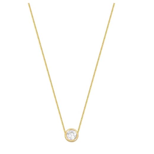 Colar e pingente ponto de luz com pedra de zircônia Banhado á ouro 18k e Antialérgico