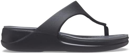 Crocs Women's Boca Wedge Flip Flops, Platform Sandals, Black, Numeric_6 | Image 4