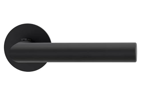 Preisvergleich Produktbild GRIFFWERK Türdrücker / Türbeschlag - LUCIA PIATTA - Graphitschwarz - Smart2Lock DIN RECHTS