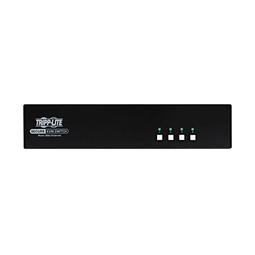 Image of Tripp Lite Secure KVM Switch 4-Port Dual-Head DVI, United States Government NIAP-Certified PP4.0 Security, 2K @ 60Hz Quality, TAA Compliant, 3-Year Warranty (B002-DV2A4-N4)