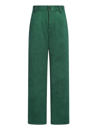 DINORMIN Kids Boys Gentleman Pocket Trousers Pants Outfits Solid Color Long Pants for Wedding