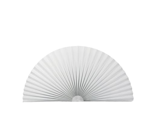 Persiana Veneciana Persianas Plisadas no Tejidas Autoadhesivas, Cortinas for balcón y baño, Cortinas semiopacas for Ventanas, for Dormitorio, Sala de Estar y balcón(White-Half Shade,Radius 45CM)