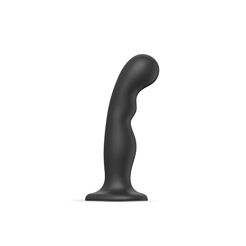 Strap-on-me - Dildo/Plug "P&G" - Gamme Hybride - Design Ergonomique - Gode en Silicone Ultra-Doux - Godemichet Compatible Harnais - Noir - Taille S