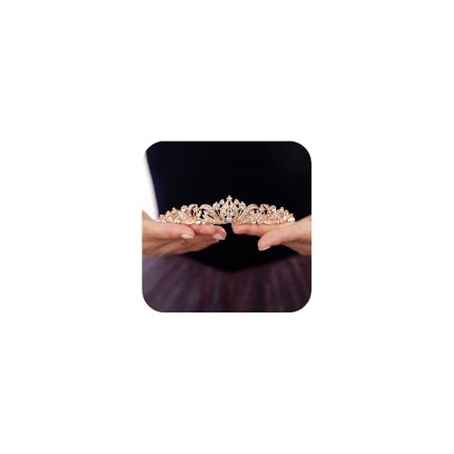 JWICOS Silver Wedding Tiara for Women and Girls, Princess Crowns and Tiaras for Bride Rhinestone Birthday Crown Headband Crystal Costume Party Prom Hair Accessories