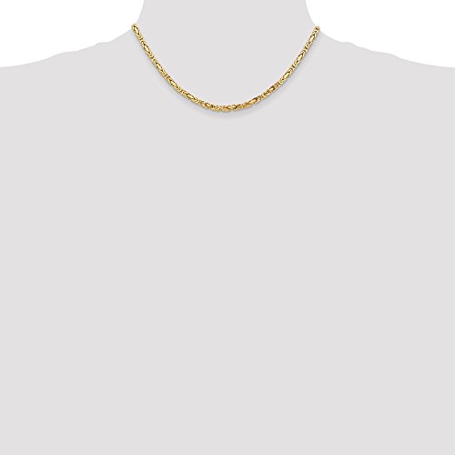 14k Yellow Gold 3.25mm Link Byzantine Chain Necklace 16 Inch Pendant Charm Fine Jewelry Gifts For Women For Her 14k Yellow Gold 3.25mm Link Byzantine Chain Necklace 16 Inch Pendant Charm Fine Jewelry Gifts For Women For Her - Image 10
