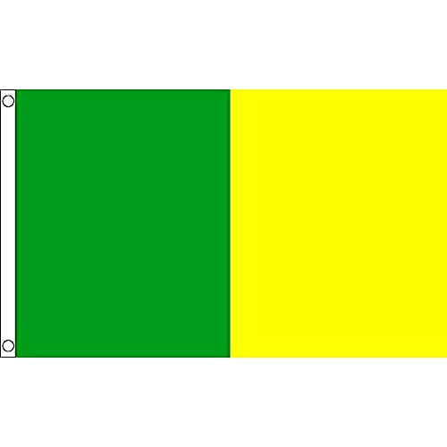 AZ FLAG, Green And Gold Irish County Flag, 2x3 Ft- 100D Polyester Green And Gold Banner with Two Metal Grommets