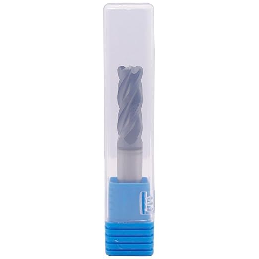 Miniatura 5 de Fresa de extremo de radio de esquina de carburo sólido de alto rendimiento, revestimiento AlTiN, radio de esquina de 0.060 pulgadas, 4 flautas,