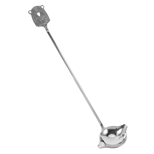 Gatuida Louches à Soupe Acier Inoxydable Ustensiles De Service Noirs Avec Bec Verseur Pour Sauce Fondue Soupe Restauration Cuisine