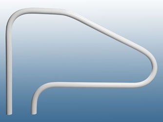 SAFTRON 48in x 32in Return to Deck 4 Bend Hand Rail Black RTD-448-BK