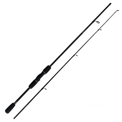 Canne à pêche spinning carbone ultra-légère 1.68M pour leurre noir