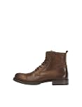 JACK & JONES Jfwrussel Leather Cognac 19, Men’s Biker Boots, Brown (Cognac Cognac), 10 UK (44 EU)