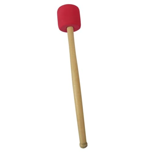 Abaodam 3 piezas Baquetas rojas con punta de espuma y mango de madera para tambor bass miniatura 6