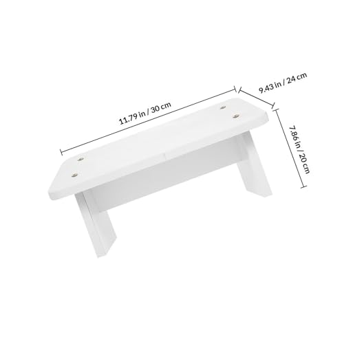 Repose-Pieds Ergonomique Bois Blanc Support Table Confort