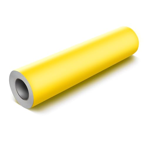 VViViD DECO65 Yellow Matte Permanent Adhesive Craft Vinyl (12 x 7ft)