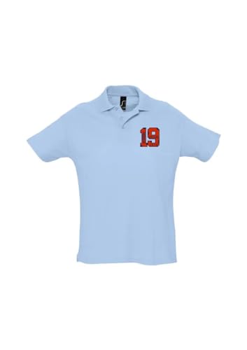 AMERICAN COLLEGE USA - AMERICAN COLLEGE USA Mixte Enfant Manches Courtes Garçon Fille Polo, Bleu Ciel, 14 Ans EU
