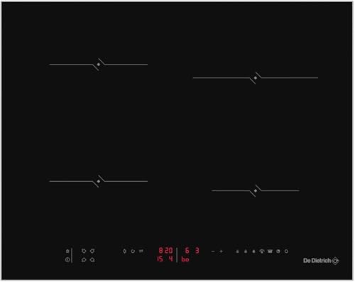 De Dietrich DPI4400B, Plaque à induction Infinite Black, Black