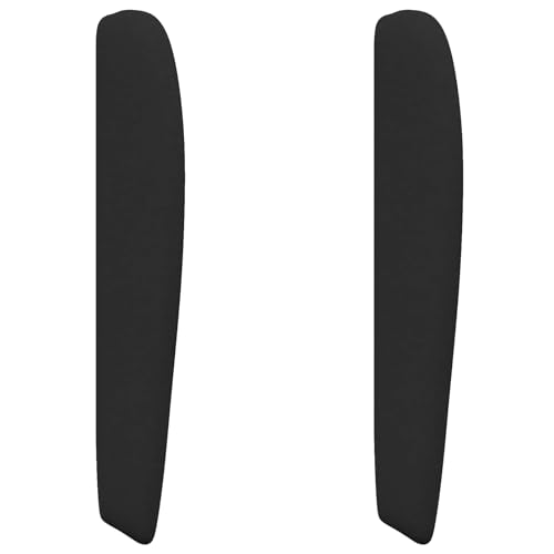 vidaXL Oreille de tête de lit Noir 80 x 23 x 6 cm Mousse et Tissu, Tête de lit Moderne élégante, Tissu Doux au Toucher, Mousse Confortable, Style Minimaliste et esthétique