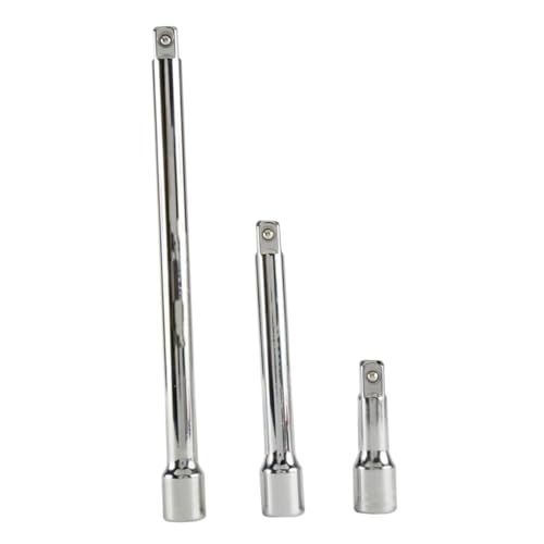 DEARMAMY 3 pezzi Barre di Estensione in Cromo-vanadio Cricchetto Lunghezze Prolunga Resistente per Accesso Spazi Ristretti Connessione Sicura con Molla di Trattenuta