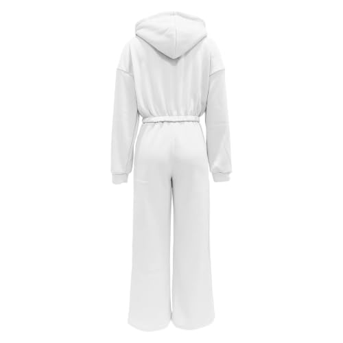 Chándal para mujer con sudadera corta de invierno y pantalón holgado 6