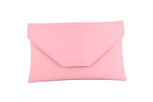 Pochette rose LONI en cuir synthétique chic pour mariage et soirées d'été