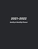2021-2022 Weekly & Monthly Planner: 24 Month Schedule Organizer Logbook, Journal Notebook with Dot Grid, Contact List, Password Track Pages, Large Size 8.5